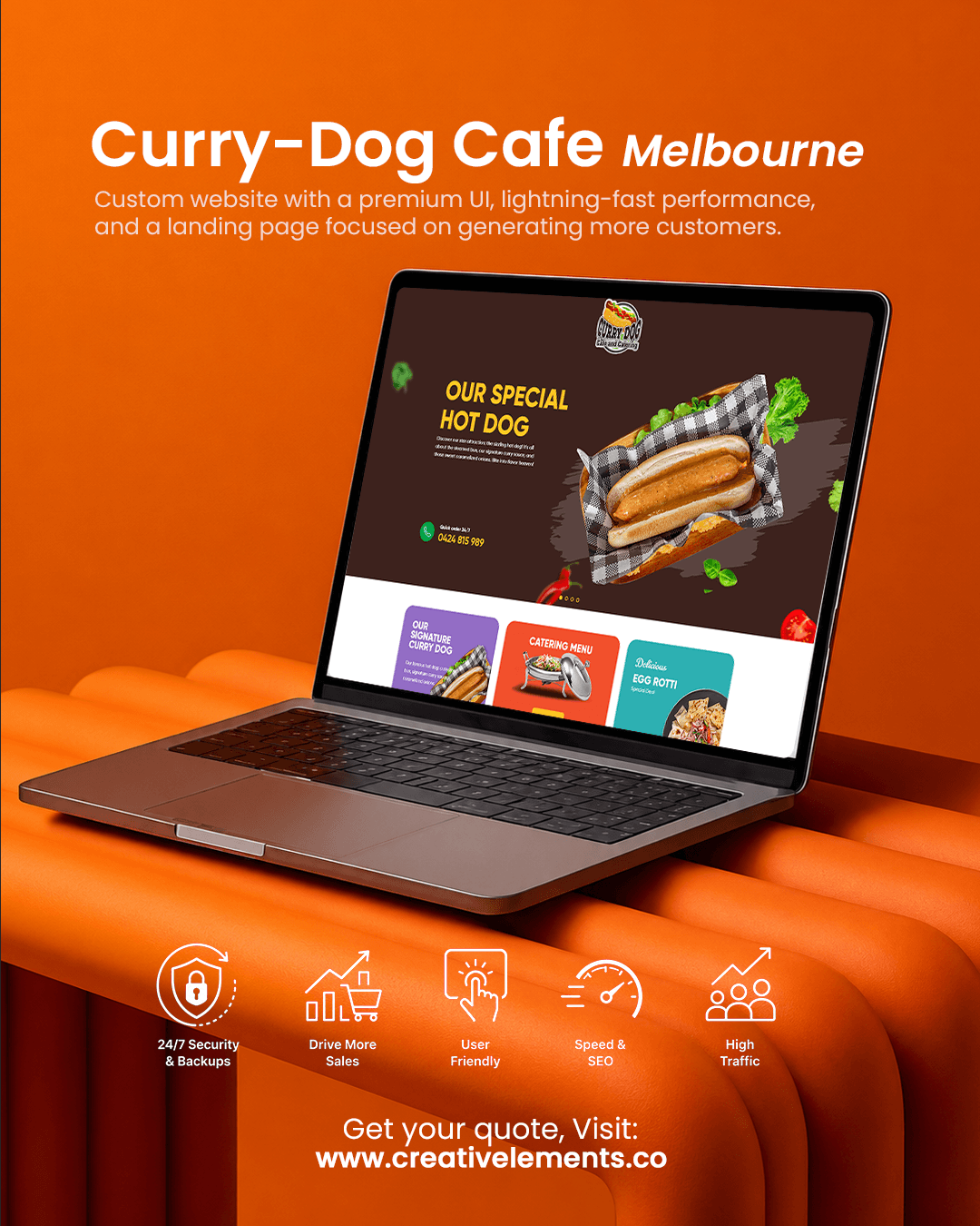 Curry-Dog Cafe Landing Page Melbourne